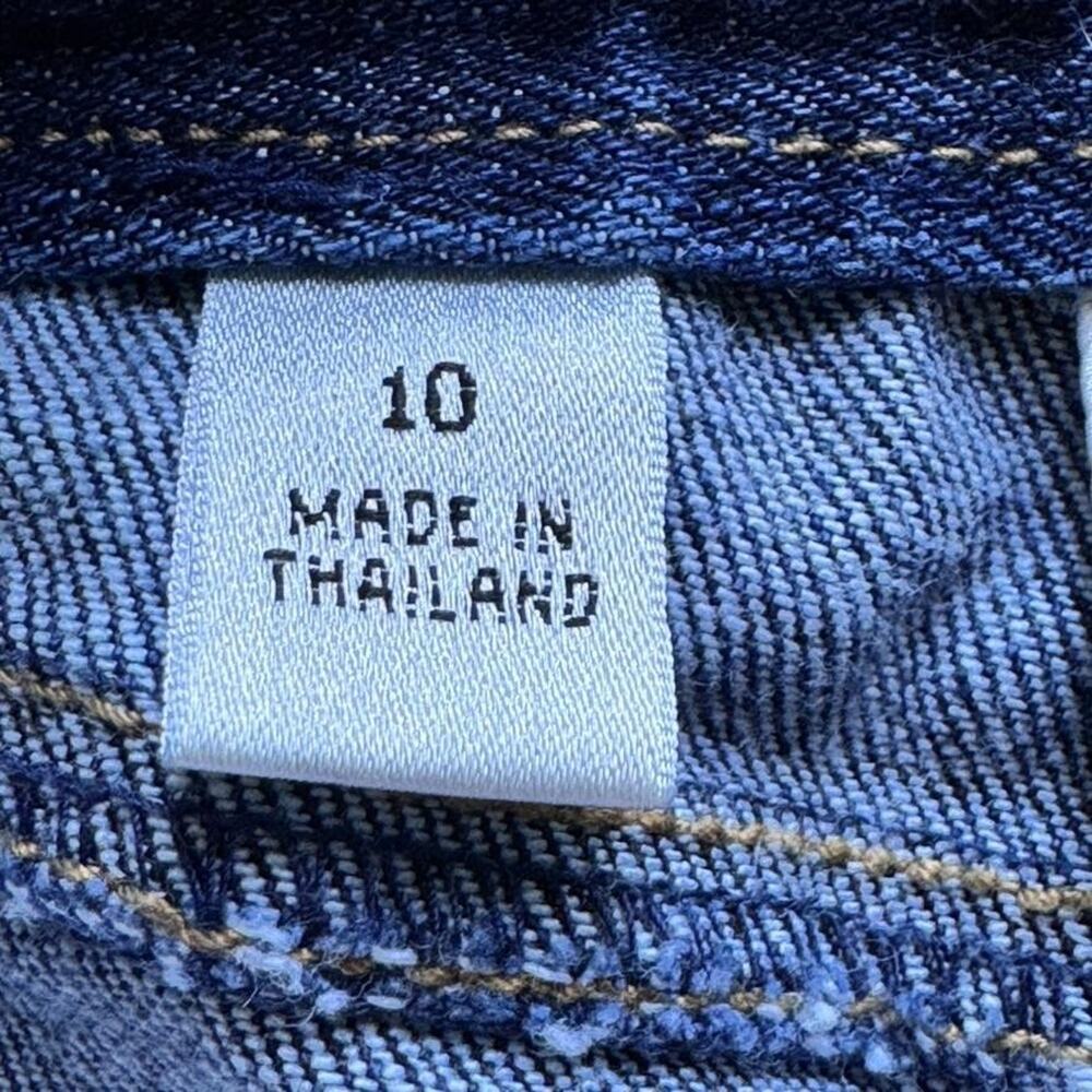 Talbots Jeans Womens 10 Petite Blue Stretch Denim‎ Straight Leg 5 Pocket Zip Fly - Picture 9 of 9